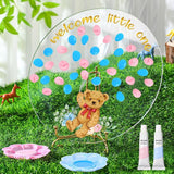 Gender Reveal Fingerprint Tree Boy or Girl Party Ideas