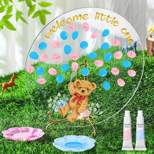 Gender Reveal Fingerprint Tree Boy or Girl Party Ideas