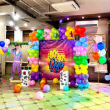 Neon Balloon Arch Garland Kit, Colorful Rainbow 70s 80s 90s Theme