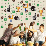 Football Party Decorations Star Circle Dot Football Helmet Goalpost