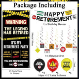 Retirement Decorations Men Women Caution Logos Happy Retirement