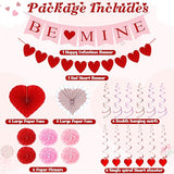 26PCS Valentines Decorations Happy Valentines BE MINE Banner Heart