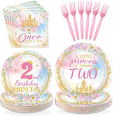 96Pcs Princess 2nd Birthday Party Decorations for Girls A Little