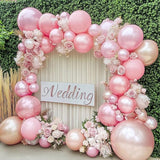 PartyWoo Pearl Pink Balloons 100pcs 5 Inch Light Pastel Baby Pale