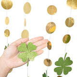 St Patrick Backdrop St Patricks Day Garland Clover Garland Green