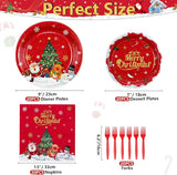 Christmas Party Decorations Including Merry Christmas Paper Plates