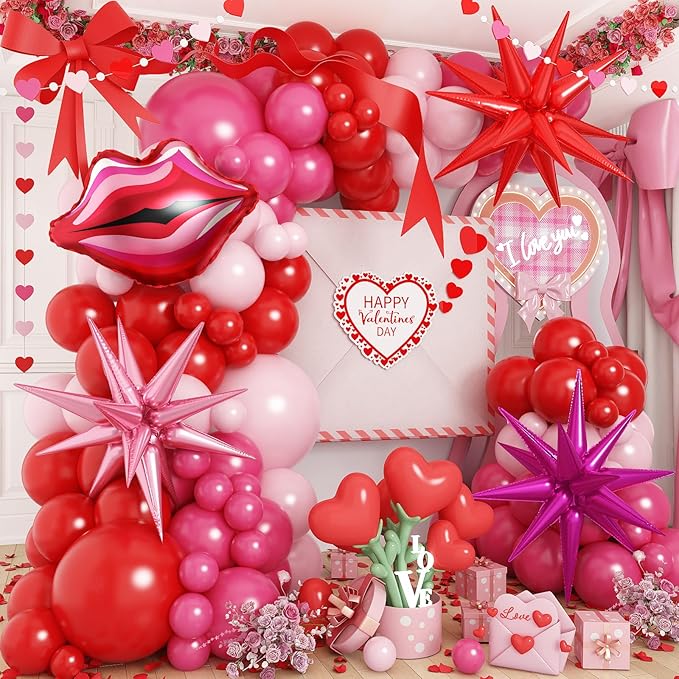 Valentines Balloon Arch Kit Red Pink Valentines Day Balloon Garland