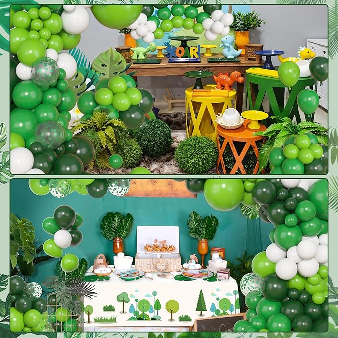 Amandir 153pcs Green Balloons Arch Garland Kit, Different Sizes 18 12