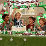 115PCS Football Party Decorations Football Paper Plates and Napkins