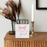 CUANFDDSF Trendy Pink Bow Coquette Room Decor Wooden Box Sign,