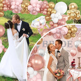 121 Pcs Bachelorette Party Decorations Kit Rose Gold Bridal Shower