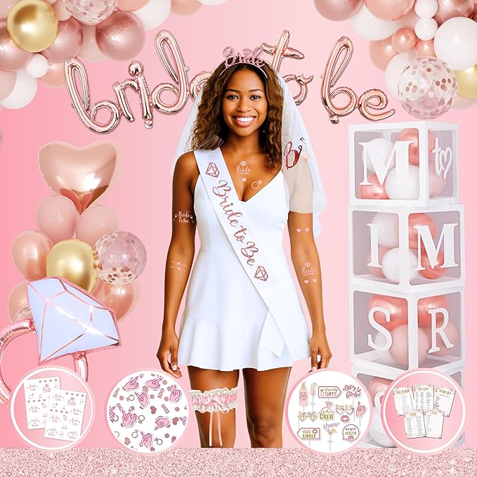 189 pc Premium Bridal Shower Party Decorations Balloons Bride to Be