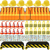 62 Pcs Construction Birthday Party Supplies Set Kids Construction