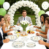 96Pcs Happy Engagement Party Decorations Watercolor Eucalyptus