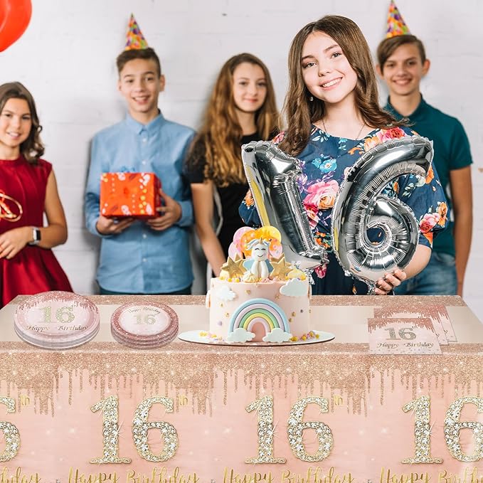 16th Birthday Party Decorations for Girls Rose Gold Birthday