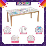 Unicorn Coloring Tablecloth for Kids Magical 30x72 Inch Poster with