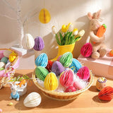 16 Pcs Easter Decorations Eggs Hanging Ornaments Paper
