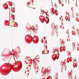 Cherry 1st Birthday Decorations Sweet Floral Cherries Pink Bow