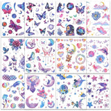 Ozepao Glitter Temporary Tattoos for Girls, 12 Sheets of Mixed