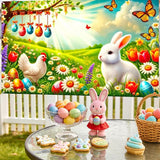 Nuxovilar Easter Banner Polyester 43x70.86 Inches Large Easter Banner