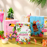 24 Pcs Summer Hawaiian Party Favor Bags Tropical Goodie Gift Paper