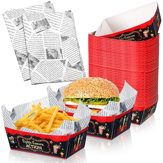 100 Pcs Movie Night Party Supplies Carnival 1.1 lb 50 Movie Paper