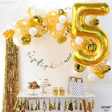 KatchOn, Giant Gold 5 Balloon Number - 40 Inch | Golden 5 Balloon, 5