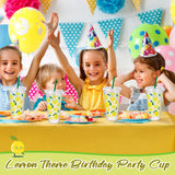 SiliFine 12 Pcs Plastic Lemon Cups, 24oz Reusable Tumbler with Lid and