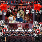 Horror Birthday Party Decorations 50 Pcs Halloween Theme Kit with