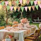 5 Pcs Wild One Birthday Banner Decorations Giraffe Animals Pink