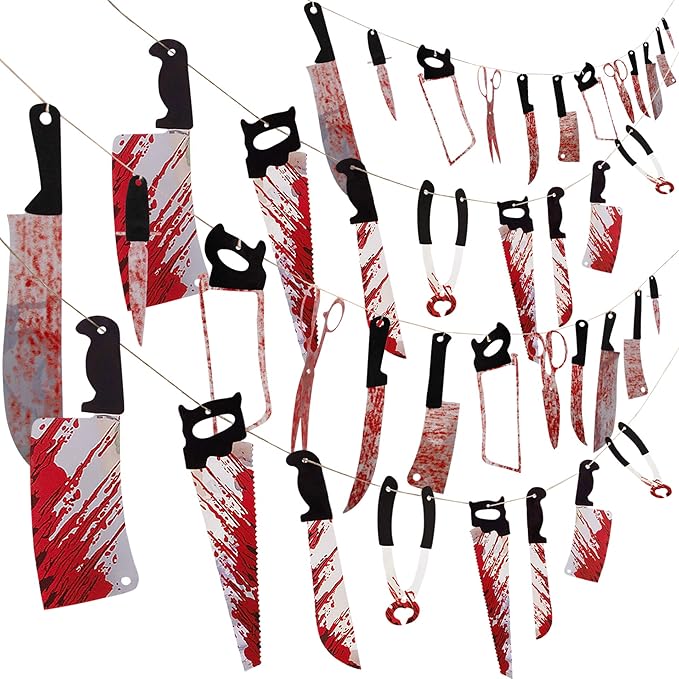 Halloween Party Decorations Bloody Banner Horror Scary Garland Decor