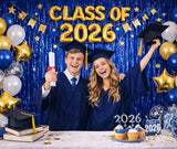 Melsan Graduation Decorations 2026, Tinsel Curtain Backdrop for