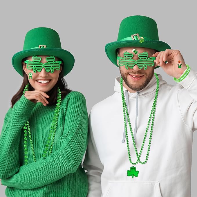140PCS St Patricks Day Accessories St Patrick's Day Glasses