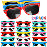 GINMIC Kids Sunglasses Bulk, 24Pack Valentines Neon Sunglasses for