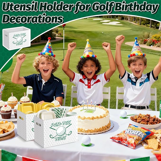 2PCS Golf Utensil Holder Paper Utensil Caddy for Golf Party