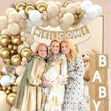 Boho Baby Shower Decorations 97Pcs Burlap Grain Baby Boxes Nude and