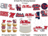 Ole Miss Party Supplies for Football, Birthday Gift, Graduation Party