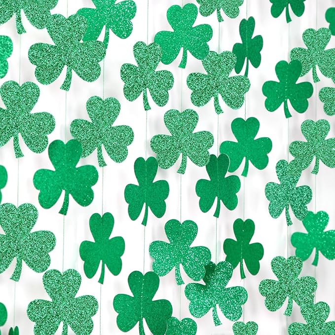 St-Saint Patricks-Day Decorations Shamrock Green-Garland - 35ft St. Pa