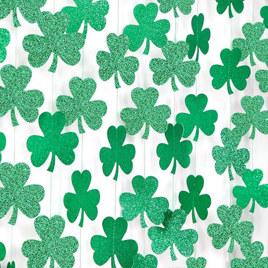 St-Saint Patricks-Day Decorations Shamrock Green-Garland - 35ft St. Pa