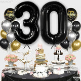 Large, Black 0 Balloon Number - 40 Inch | Foil Number Balloons for