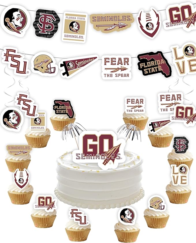 FSU Party Supplies for Football, Birthday Gift, Graduation Party