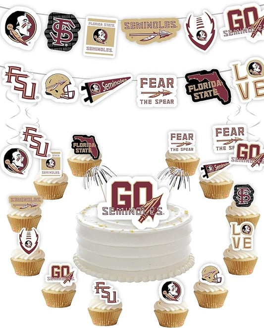 FSU Party Supplies for Football, Birthday Gift, Graduation Party