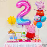 KatchOn, Giant Rainbow 2 Balloon Number - 40 Inch | Number 2 Balloons