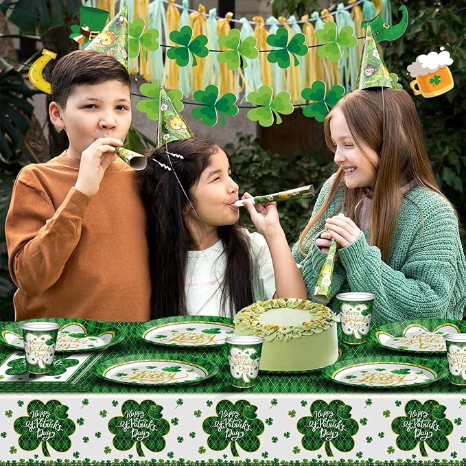 St Patrick's Day Party Supplies Tableware Set Irish Themed Tableware