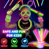 SHQDD 500 Glow Sticks Bulk Party Pack, 8” Neon Glow Sticks, DIY