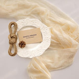 Keketoarrange 10pcs Ivory Gauze Rustic Cheesecloth Table Runner 120