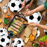 60 PCS Soccer Party Decorations Soccer Plates and Napkins Tableware