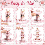 Widecook 3 Tier Ballerina Party Decoration Ballerina Cupcake Stand