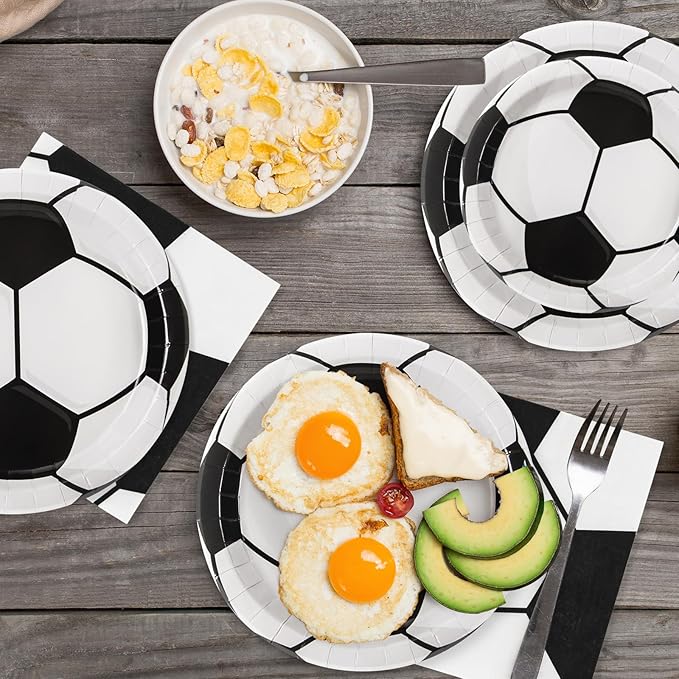 96pcs Soccer Plates Party Supplies Soccer Theme 9 7 Paper Plates and