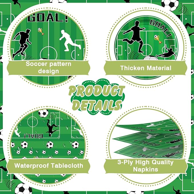 Soccer Birthday Decorations 170 Pcs Soccer Party Decorations